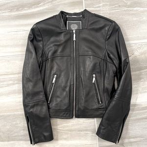 Vince Camuto Leather Moto Jacket